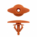 Orange Nylon Weatherstrip Retainers for Ford / Honda - 6mm (15/64") Hole Size - 10mm Stem Length - 5 x 15mm Head Size - Replaces Ford # N807438S, Honda # 91530-SP1-003