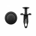 Black Nylon Wheel Moulding Push Type Retainers for Ford / G.M. - 1/4" (6.30mm) Hole Size - 3/4" Stem Length - Replaces Ford # W705436-S300, G.M. # 21077123