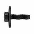 Metric Type CA Body Bolts with 10mm Indented Hex Head & 24mm O.D. Loose Washer - 6 - 1.00 x 25mm - Black Phosphate Finish - Replaces G.M. # 11503982