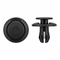 Black Nylon Front Fender Push Type Retainers for Honda - 5/16" (8mm) Hole Size - 10mm Stem Length - 20mm Flange Diameter - Replaces Honda # 91501-S04-003