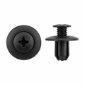 Phillips Screw Retainers in Black Nylon for Ford / Mazda - 8mm (5/16") Hole Size - 12mm Stem Length - 18mm Flange Diameter - Replaces Ford # MB-455-56143, Mazda # B092-51-833