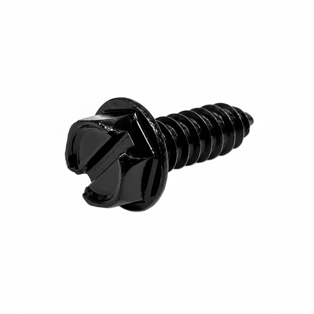 License Plate Screws for G.M.(American cars)- 1/4" (#14) x 3/4" Hex Washer Head Sheet Metal Screws - Bright Zinc Finish